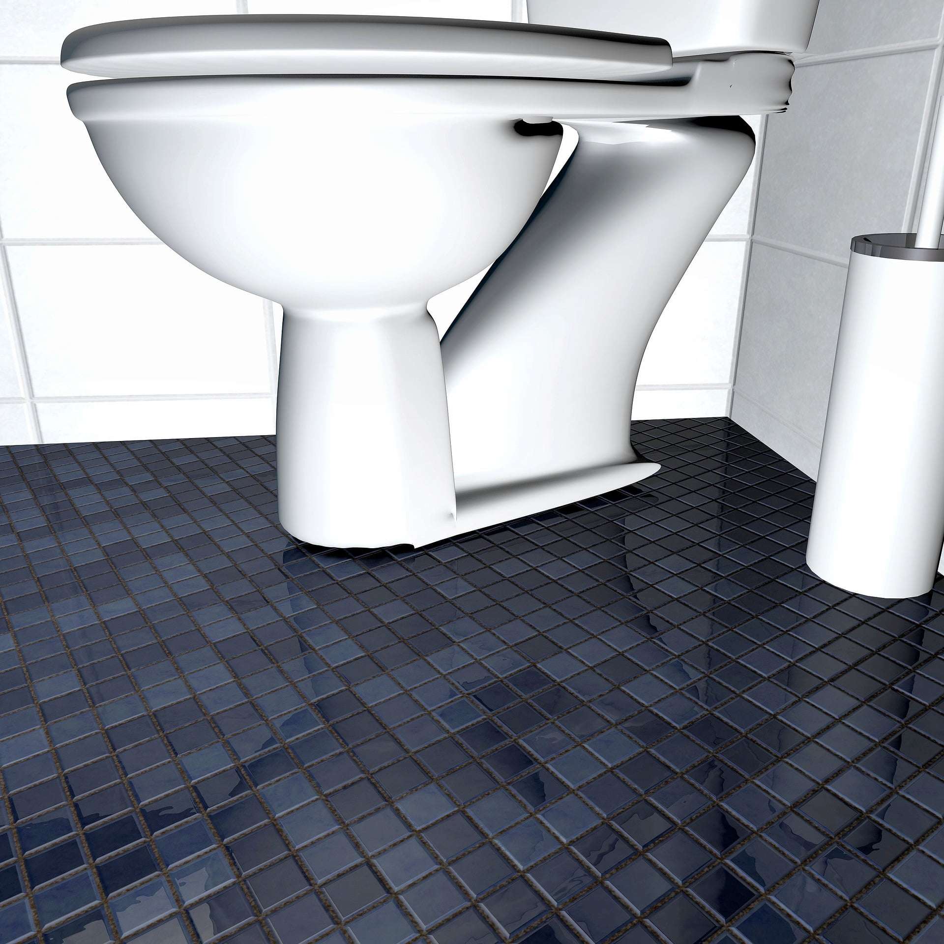 Stand-WC mit senkrechtem Abgang montieren